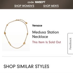 Versace Medusa station necklace